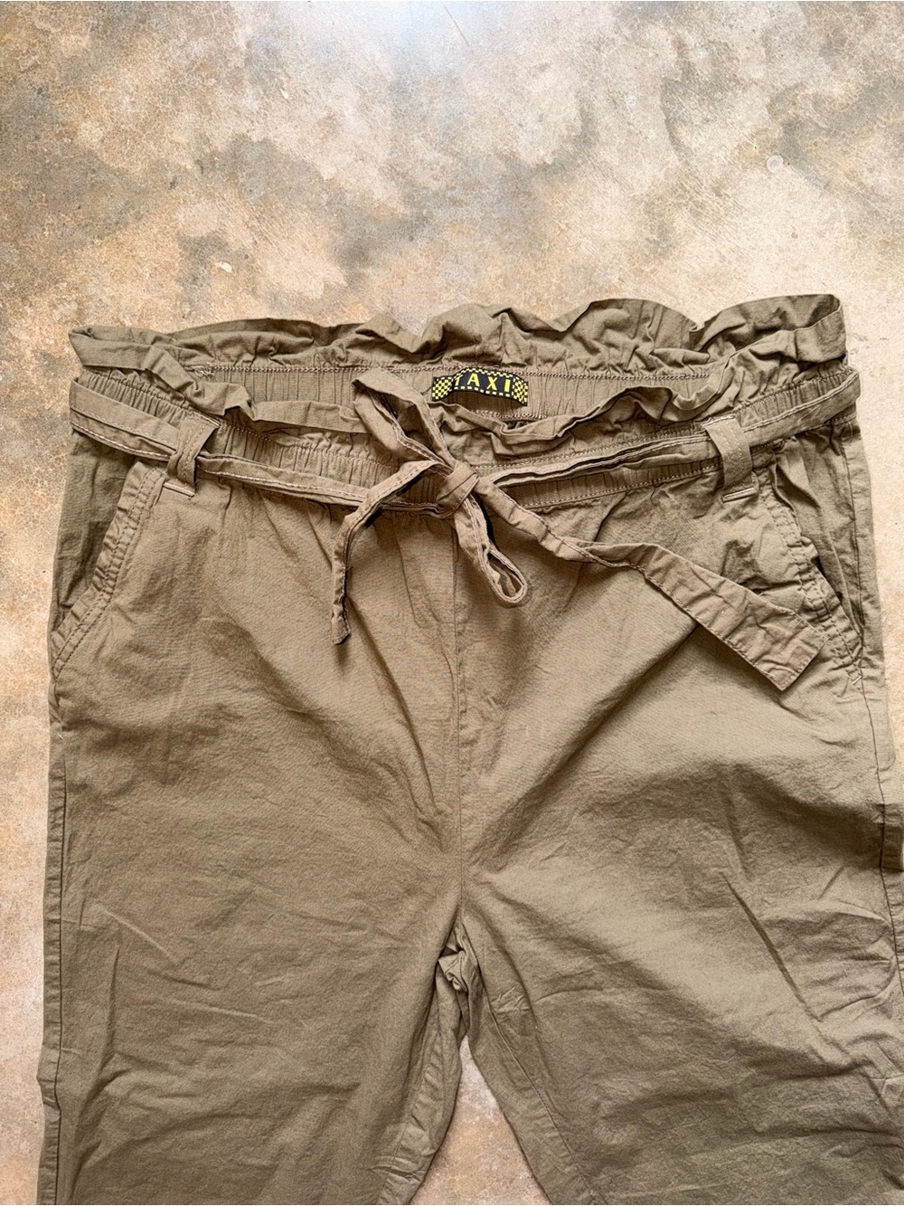 Women’s 2X High-Rise Paperbag Chino Pants in Olive Utility XXL Cargo 2XL - Picture 4 of 11